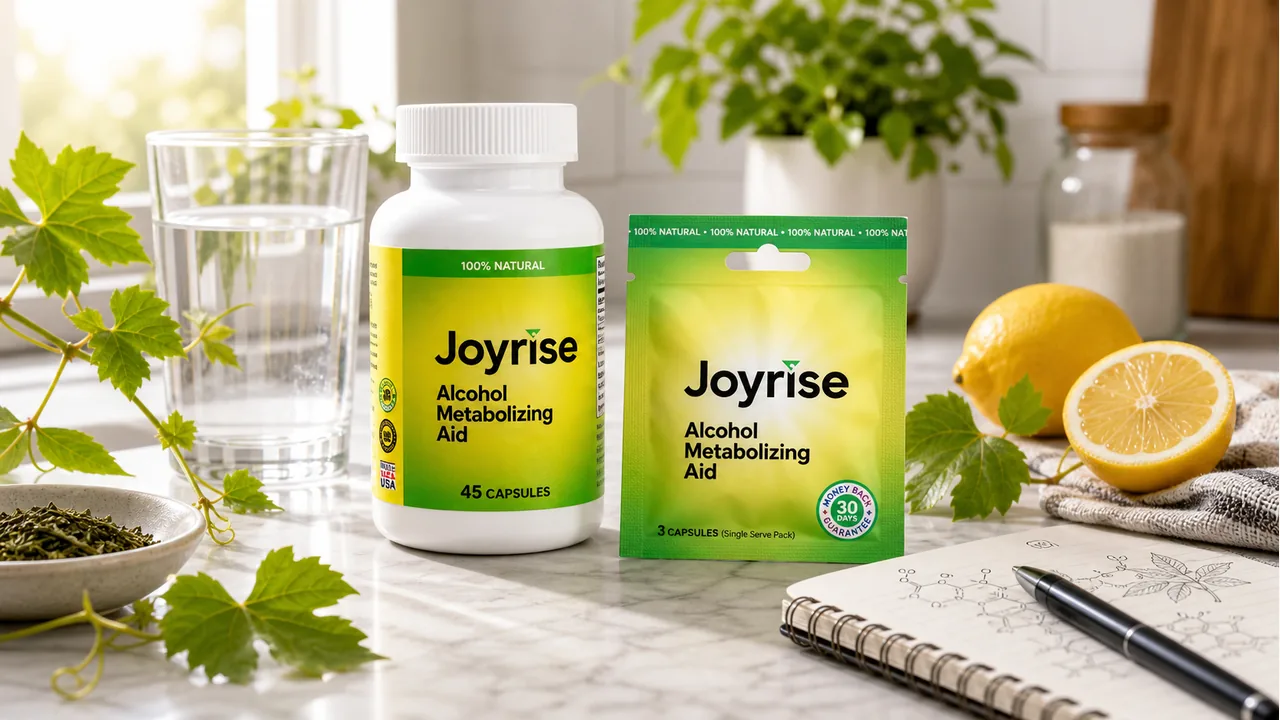 Joyrise alcohol support products for hydration and recovery routines